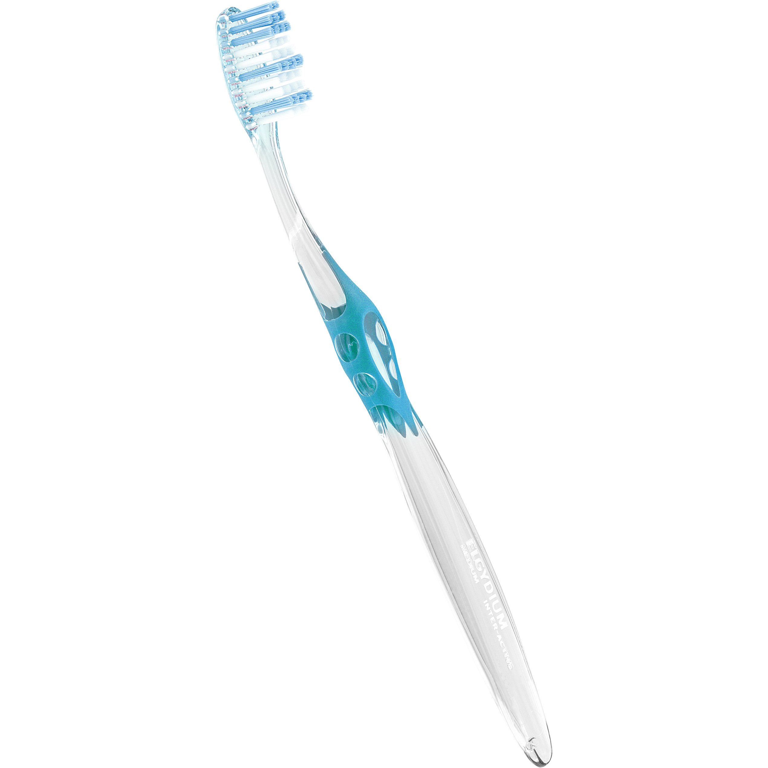 Elgydium Interactive Classic Medium Toothbrush Γαλάζια Χειροκίνητη Οδοντόβουρτσα με Μέτριες Ίνες 1 Τεμάχιο