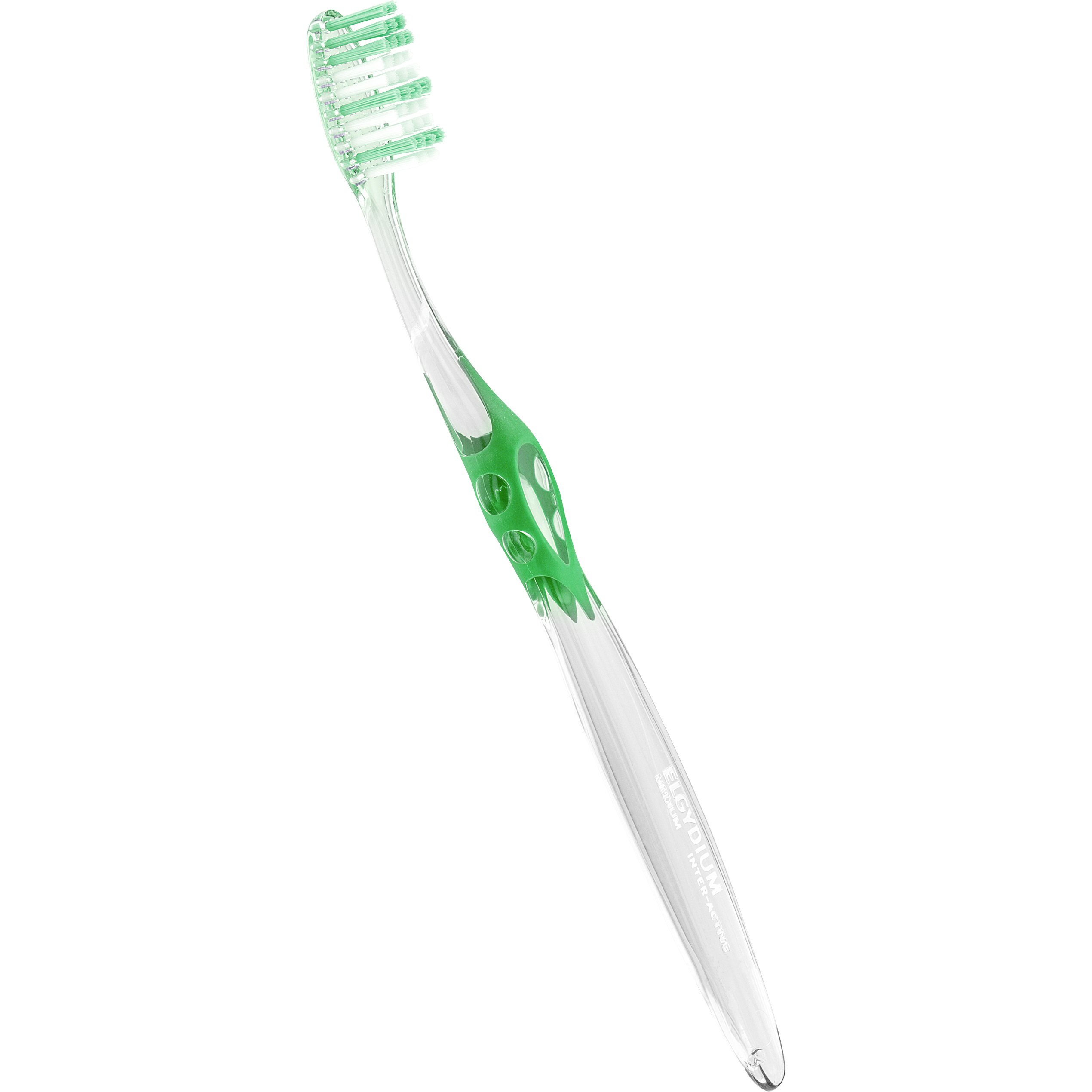 Pierre Fabre Oral Care Elgydium Interactive Classic Medium Toothbrush Πράσινη Χειροκίνητη Οδοντόβουρτσα με Μέτριες Ίνες 1 Τεμάχιο