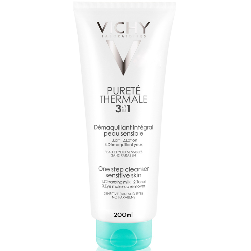Vichy Purete Thermale Integral Γαλάκτωμα Καθαρισμού, Τονωτική Λοσιόν & Ντεμακιγιάζ Ματιών 3 σε 1 – 200ml