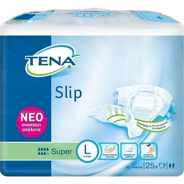 Tena Slip Super Πάνες Ακράτειας 25τμχ – Large 73-122cm