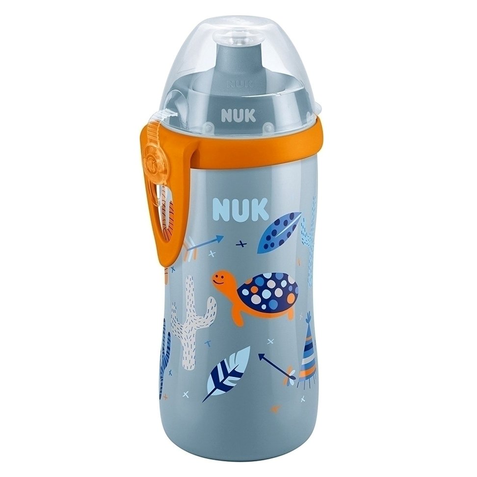 Nuk Παγουράκι Junior Cup με Καπάκι Push-Pull 36Μηνών+ , 300ml – γκρι