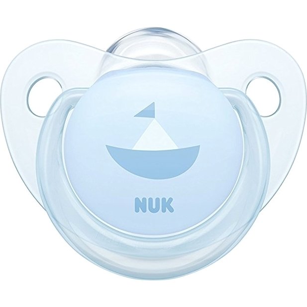 Nuk Baby Rose & Blue Πιπίλα Σιλικόνης με Κρίκο 1τεμάχιο – Baby Blue 0-6 Μηνών