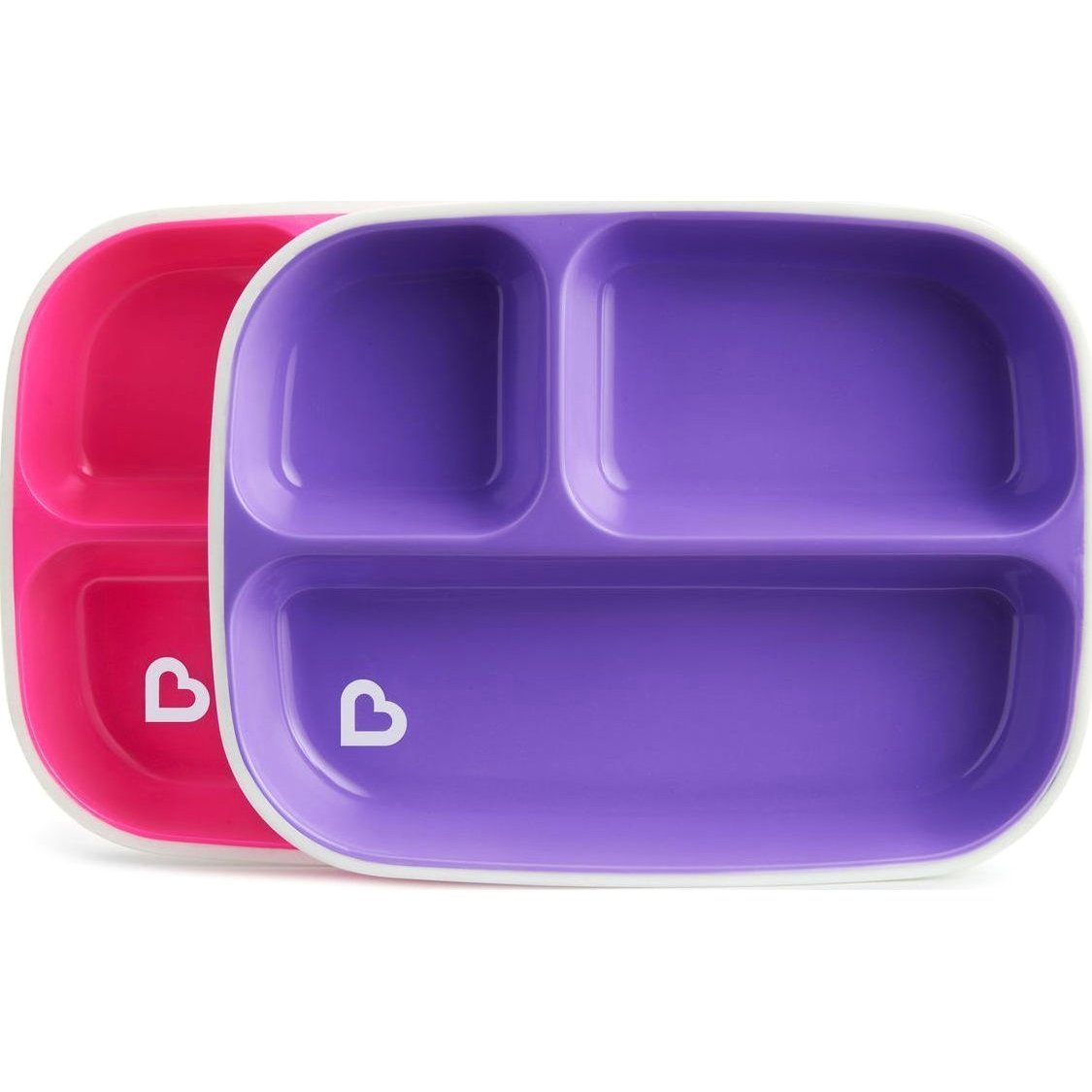 Munchkin Splash Toddler Plates Σετ Πιάτων 2 τμχ – Ροζ – Μωβ