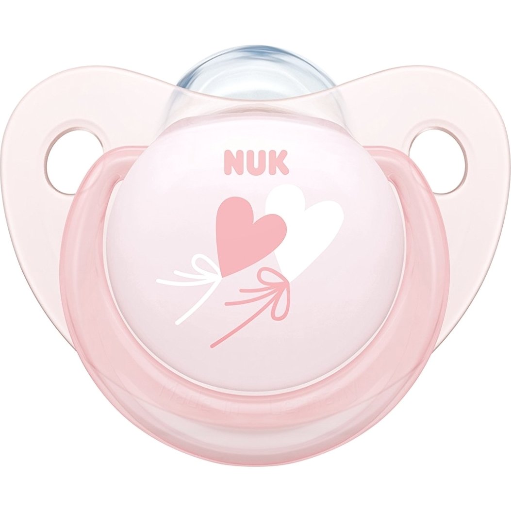 Nuk Baby Rose & Blue Πιπίλα Σιλικόνης με Κρίκο 1τεμάχιο – Baby Rose 0-6 Μηνων