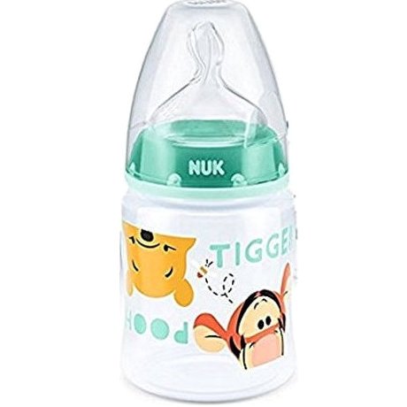 Nuk First Choice+ Winnie the Pooh Πλαστικό Μπιμπερό Θηλή Σιλικόνης 0-6m 150ml – πράσινο