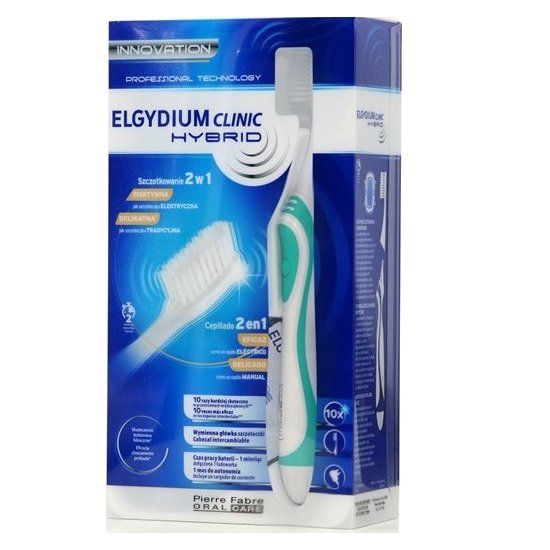 Elgydium Clinic Hybrid Ηλεκτρική Οδοντόβουρτσα για Ευαίσθητα Ούλα 1 Τεμάχιο – πράσινο