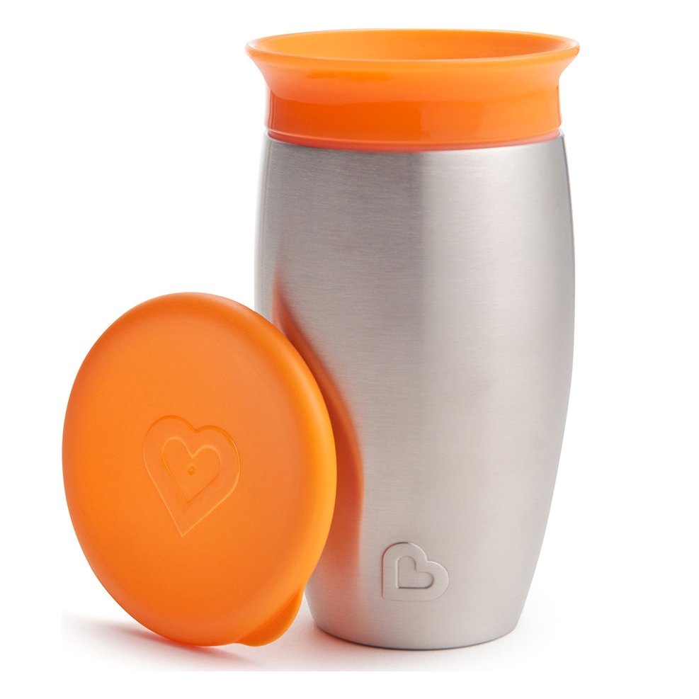 Munchkin Παιδικό Ανοξείδωτο Κύπελλο – Θερμός Miracle 360 Trainer Cup 12m+,296ml – πορτοκαλί