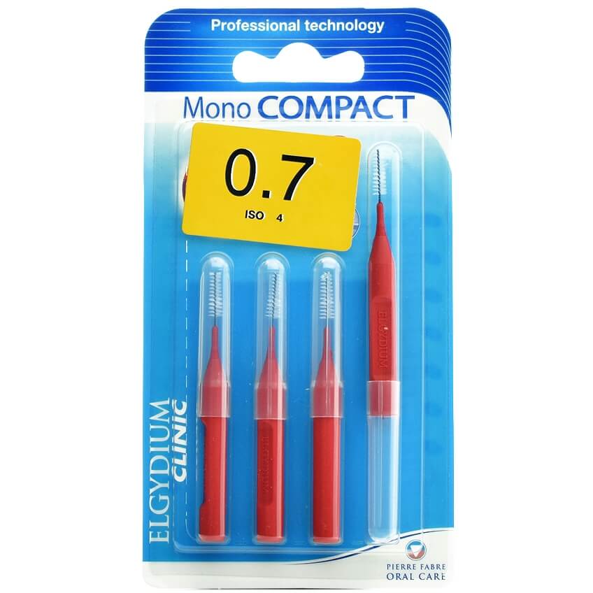 ELGYDIUM Clinic Mono Compact Μεσοδόντεια βουρτσάκια 4 τμχ – 0.7