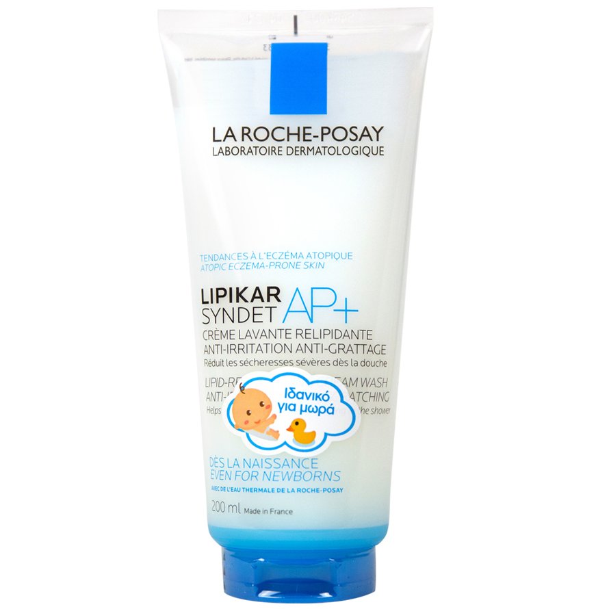 La Roche-Posay Lipikar Syndet AP+ Kρέμα Καθαρισμού για Αναπλήρωση των Λιπιδίων, Κατά των Ερεθισμών & του Κνησμού 200ml