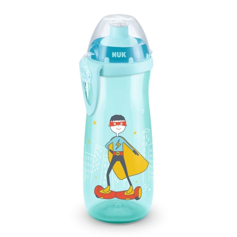Nuk First Choice Sports Cup 36m+ Παγουράκι με Καπάκι Push Pull από Σιλικόνη 450ml – Blue
