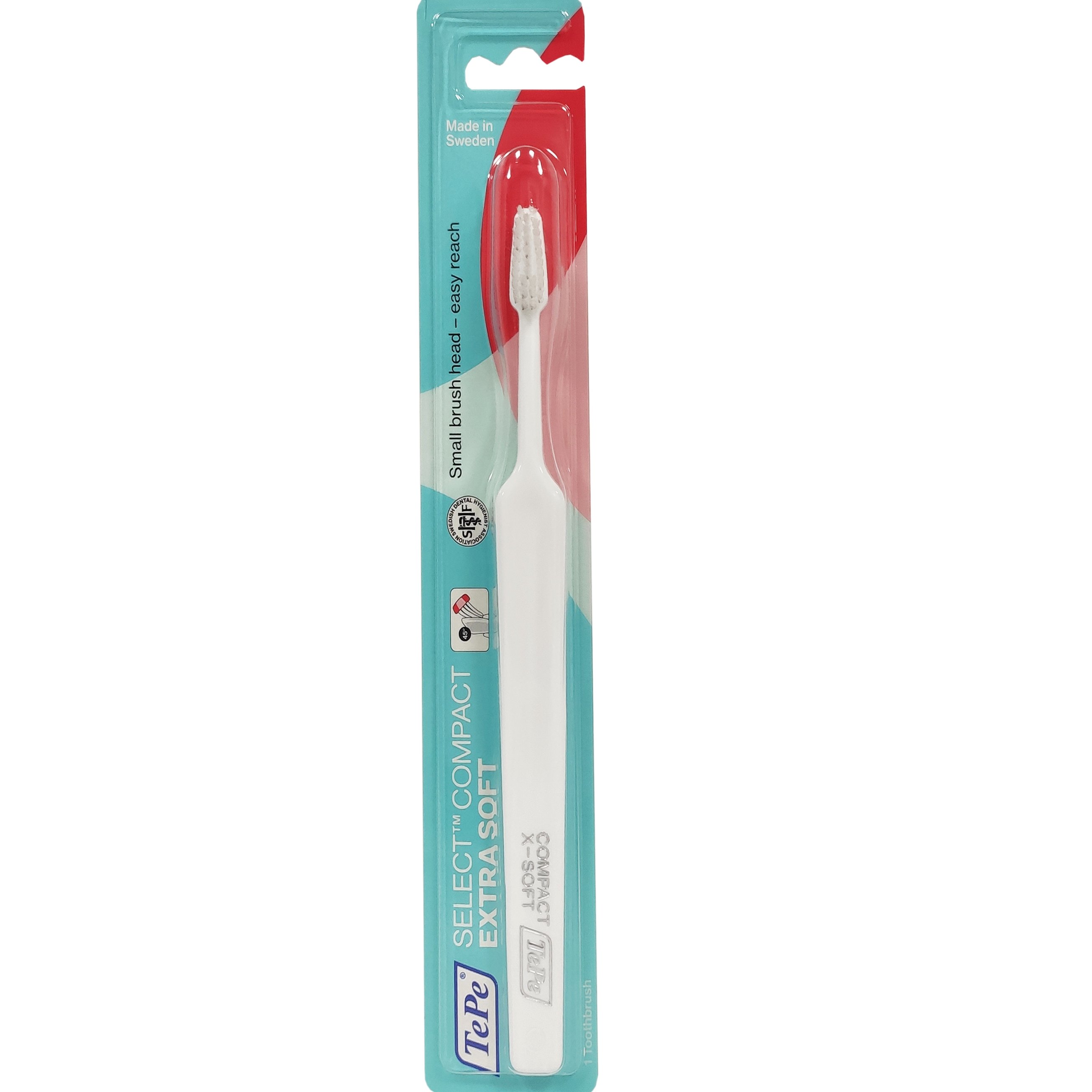 TePe Select Compact Soft Οδοντόβουρτσα Μαλακή για Αποτελεσματικό Καθαρισμό 1 Τεμάχιο – άσπρο
