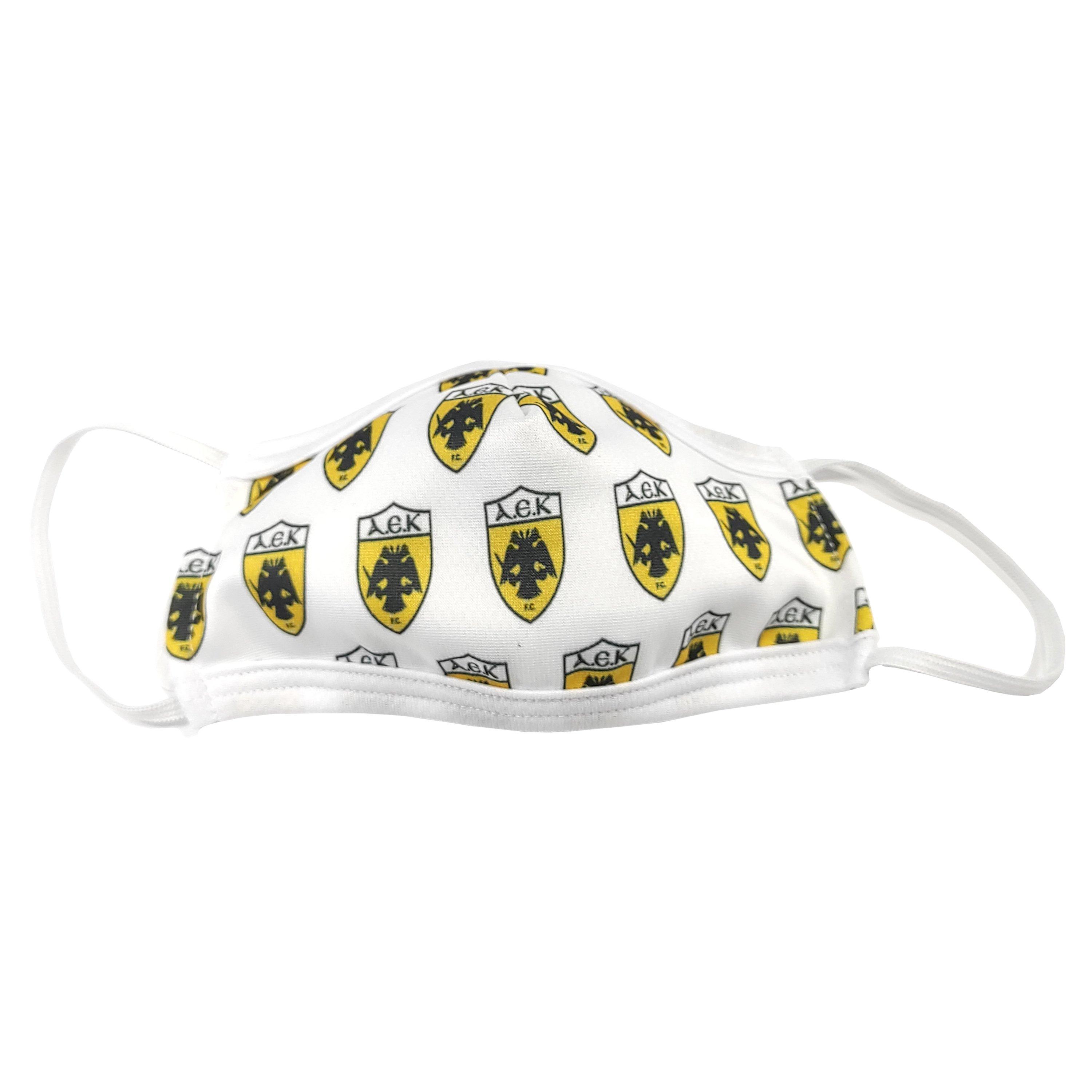 Bulk Multi Purpose Fabric Protective Mask for Children Υφασμάτινη Μάσκα Προστασίας Πολλαπλών Χρήσεων για Παιδιά σε Διάφορα Σχέδια & Χρώματα 1 Τεμάχιο - Α.Ε.Κ. Λευκή