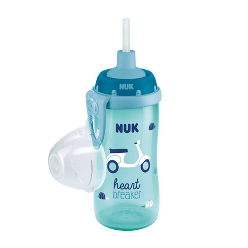 Nuk Flexi Cup Κύπελλο Πολυπροπυλενίου με Μαλακό Καλαμάκι Σιλικόνης 12+m BPA Free 300ml – γαλάζιο