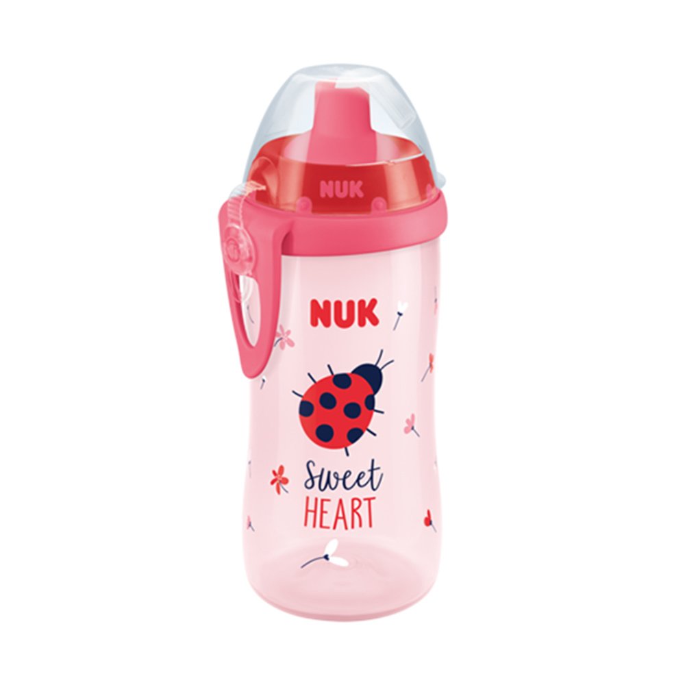 Nuk Flexi Cup Κύπελλο Πολυπροπυλενίου με Μαλακό Καλαμάκι Σιλικόνης 12+m BPA Free 300ml – κόκκινο