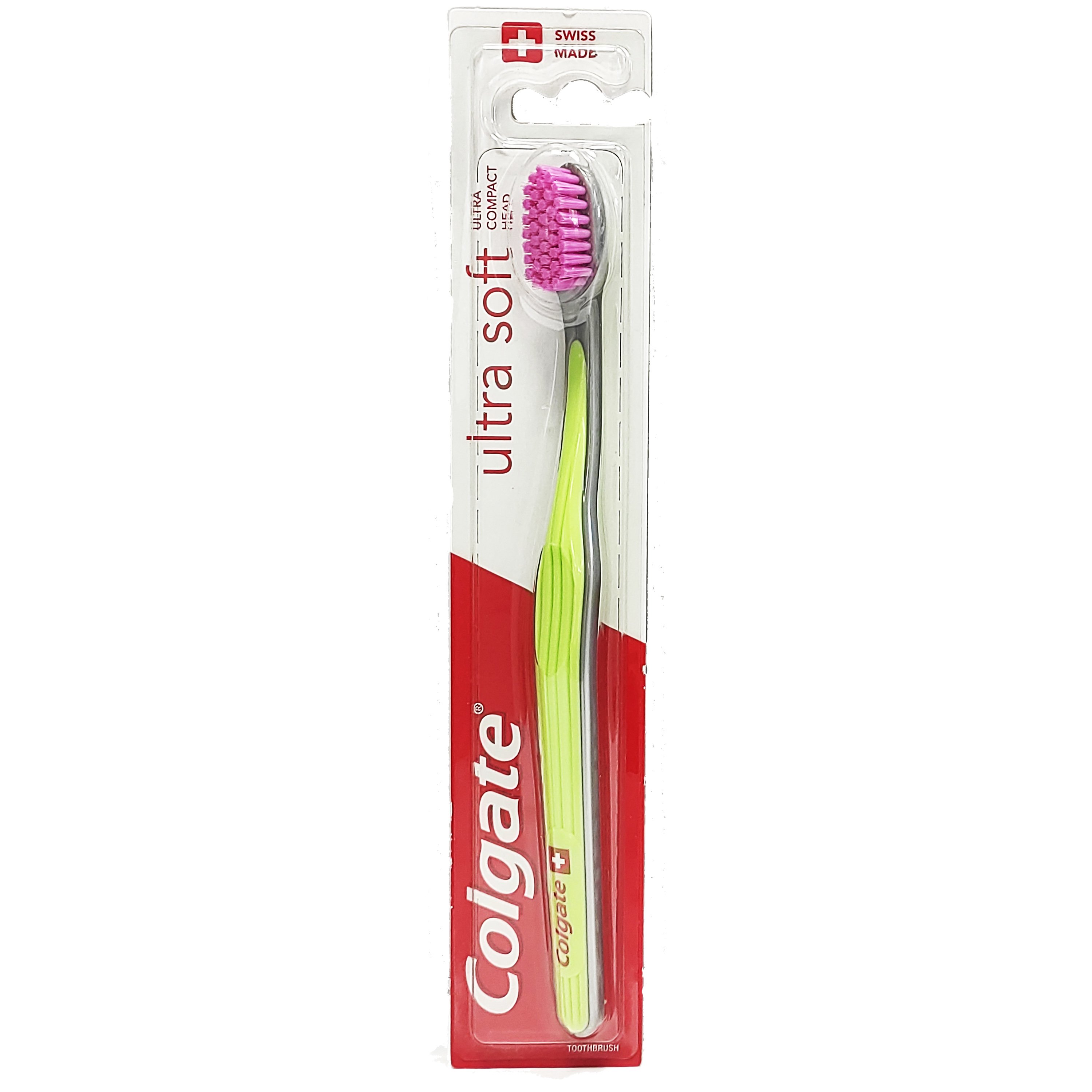 Colgate Ultra Soft Toothbrush Οδοντόβουρτσα με Πολύ Μαλακές Ίνες, Κατά της Πλάκας & των Επιφανειακών Χρωματικών Λεκέδων 1 Τεμάχιο – Λαχανί