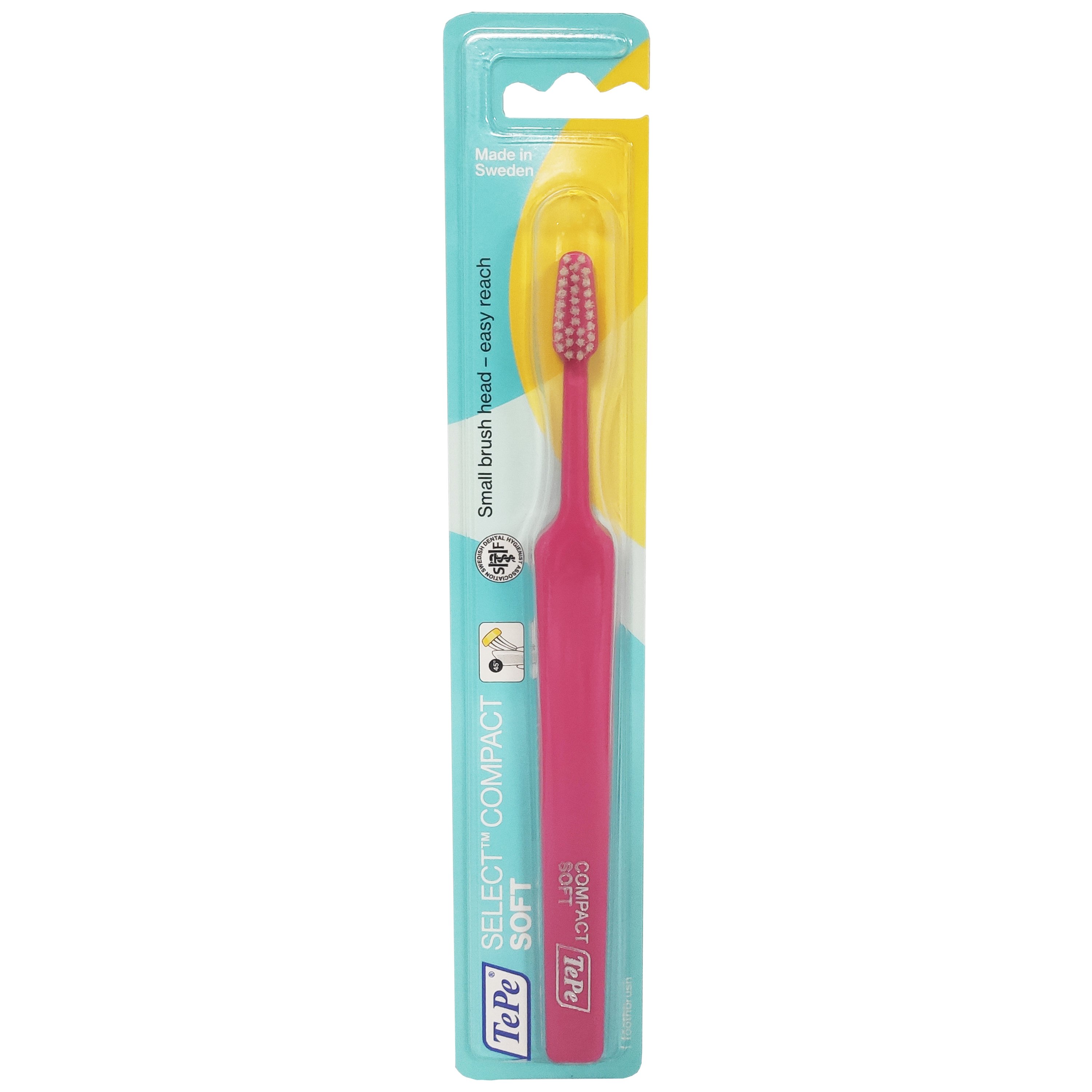 TePe Select Compact Soft Οδοντόβουρτσα Μαλακή για Αποτελεσματικό Καθαρισμό 1 Τεμάχιο – φούξια