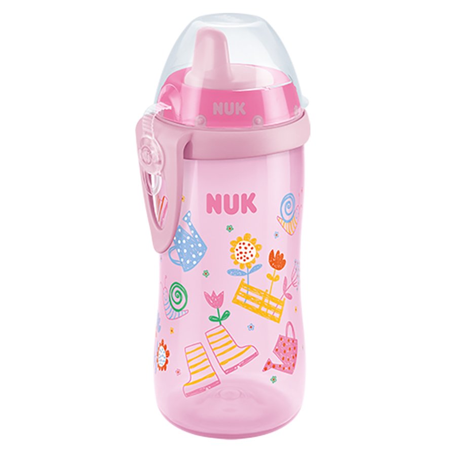 Nuk Παγουράκι Kiddy Cup με Ρύγχος & Κλιπ 12Μηνών+ , 300 ml – Ροζ 2