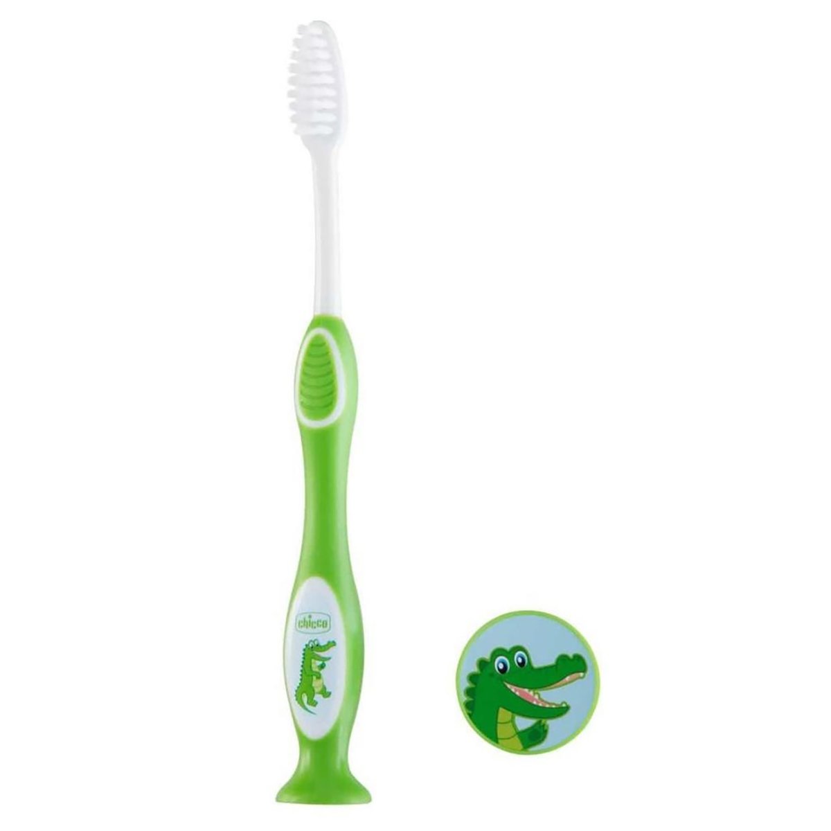 Chicco Milk Teeth Toothbrush 3-6 Years Παιδική Οδοντόβουρτσα Ιδανική για τα Πρώτα Δόντια 1 Τεμάχιο – Πράσινο