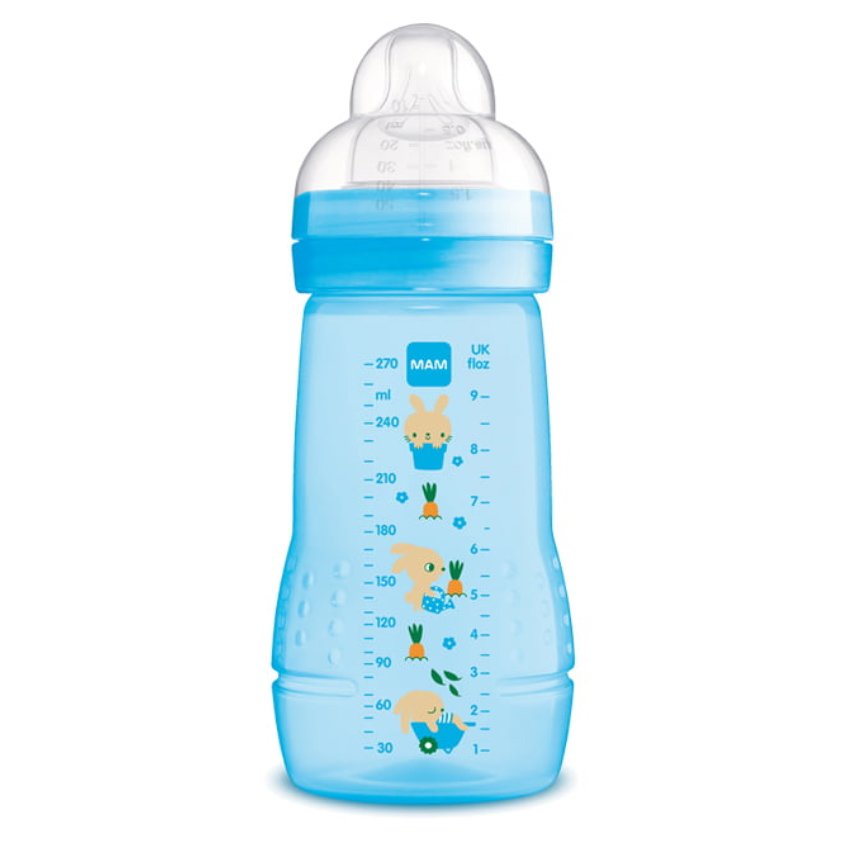 Mam Easy Active™ Baby Bottle 2+ Μηνών Κωδ 360S Μπιμπερό Πολυπροπυλενίου με Θηλή Σιλικόνης 270ml – Μπλε 2