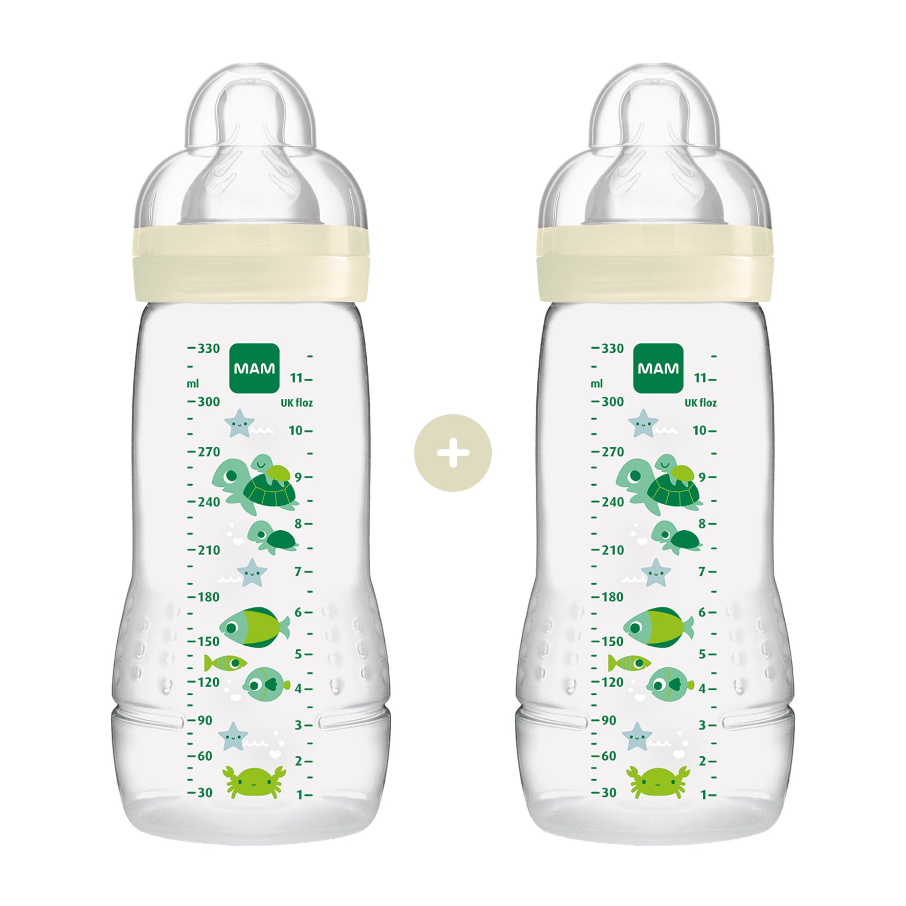 Mam Πακέτο Προσφοράς Easy Active Baby Bottle Fairy Tale Κωδ 365S Μπιμπερό Πολυπροπυλενίου με Θηλή Σιλικόνης 4m+, 2x330ml – άσπρο