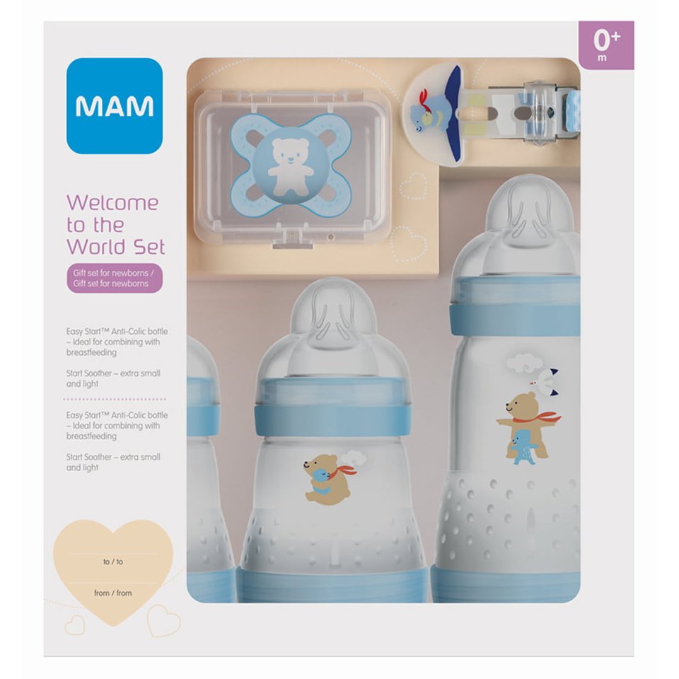 Mam Welcome to the World Σετ Δώρου 5 Τεμαχίων για Νεογέννητα Κωδ 660 από 0+ Μηνών – γαλάζιο