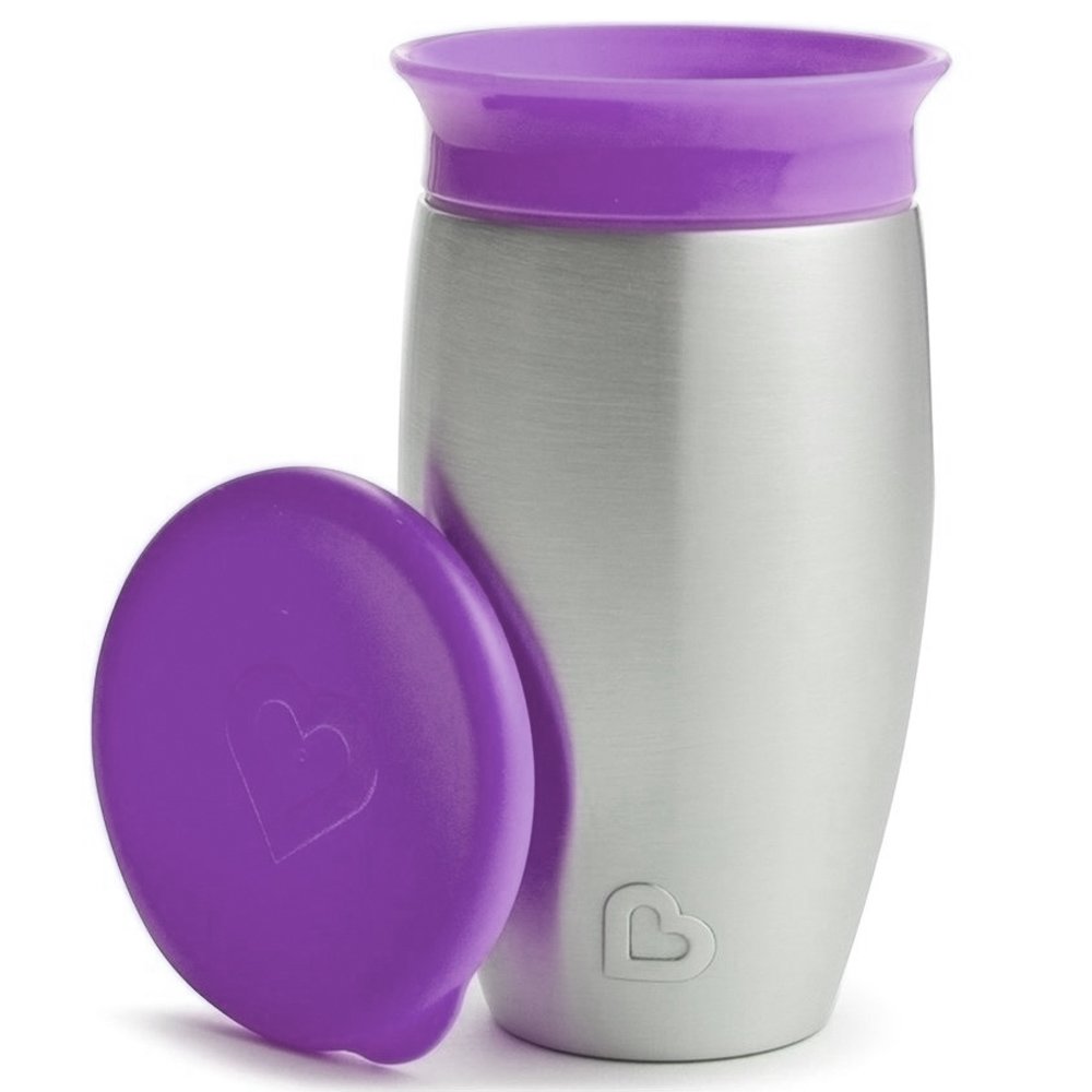 Munchkin Παιδικό Ανοξείδωτο Κύπελλο – Θερμός Miracle 360 Trainer Cup 12m+,296ml – Μωβ