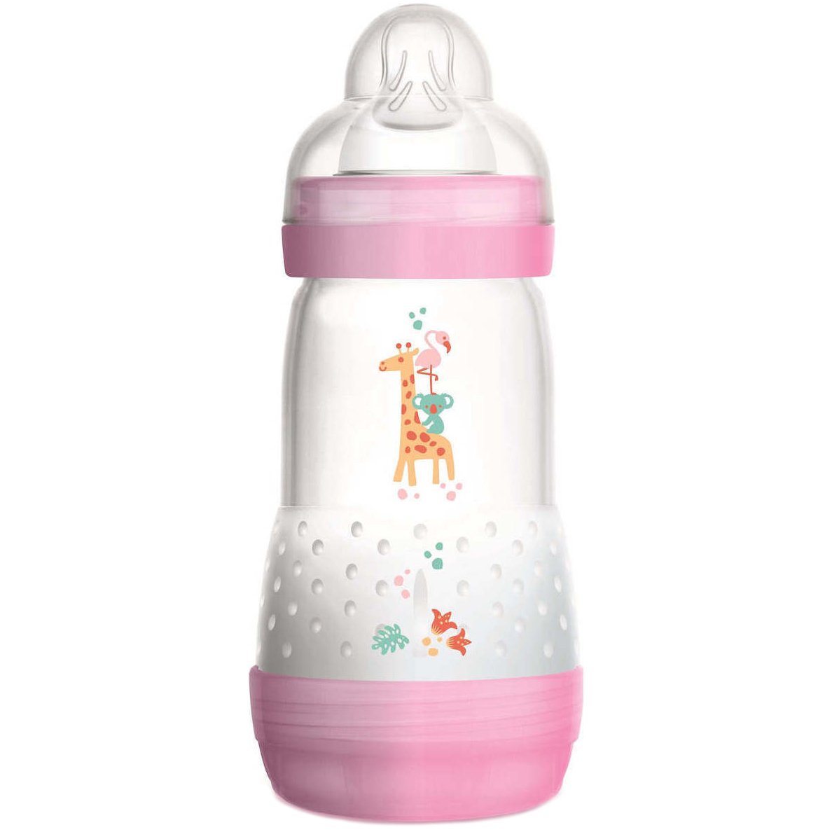 Mam Easy Start™ Anti-Colic 2+ Μηνών, Κωδ 351S Μπιμπερό Πολυπροπυλενίου με Θηλή Σιλικόνης & Σύστημα Κατά των Κολικών 260ml – Ροζ 2