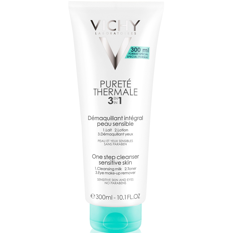 Vichy Purete Thermale Integral Γαλάκτωμα Καθαρισμού, Τονωτική Λοσιόν & Ντεμακιγιάζ Ματιών 3 σε 1 – 300ml