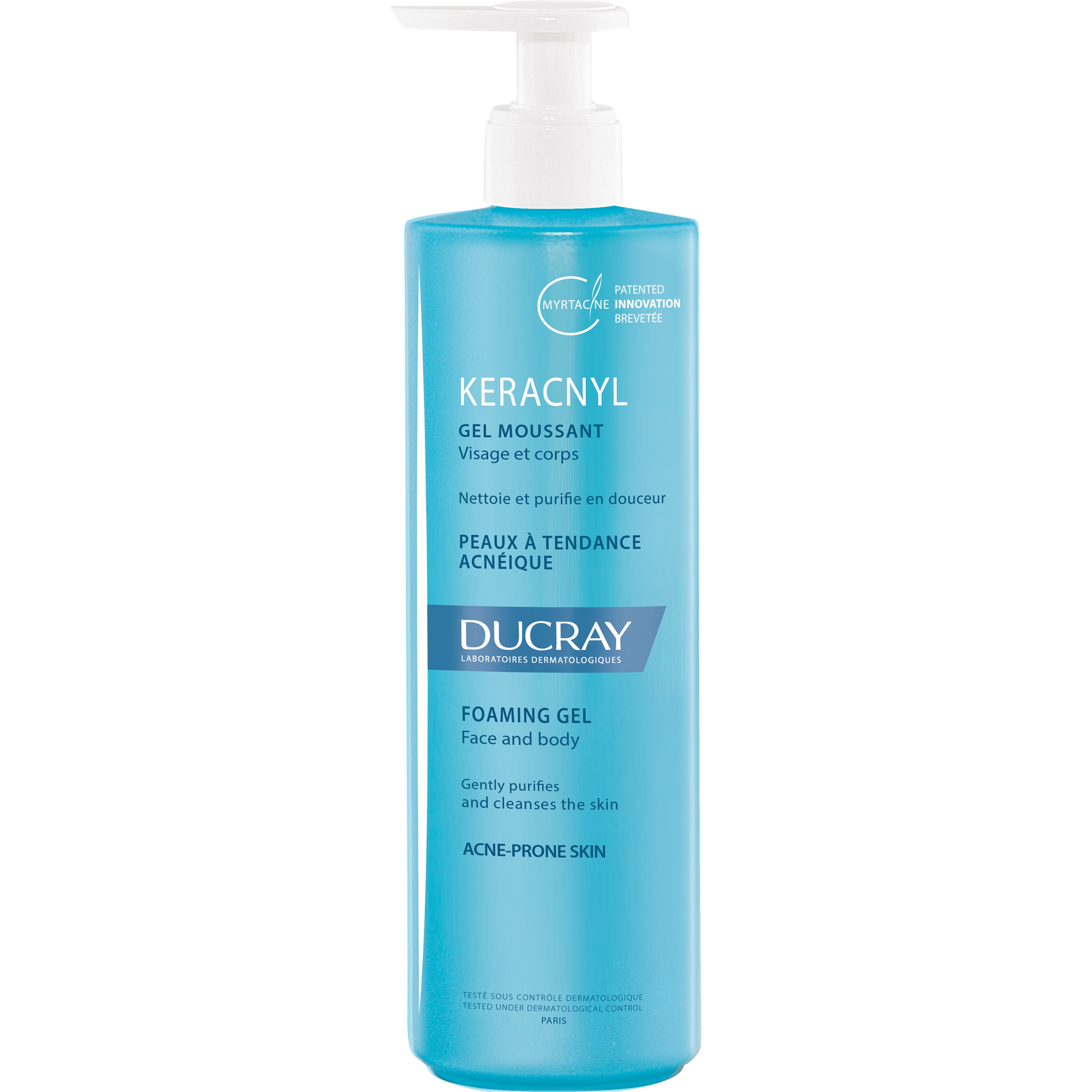 Ducray Keracnyl Gel Moussant Gel Καθαρισμού Προσώπου & Σώματος για Δέρματα με Ατέλειες – 400ml