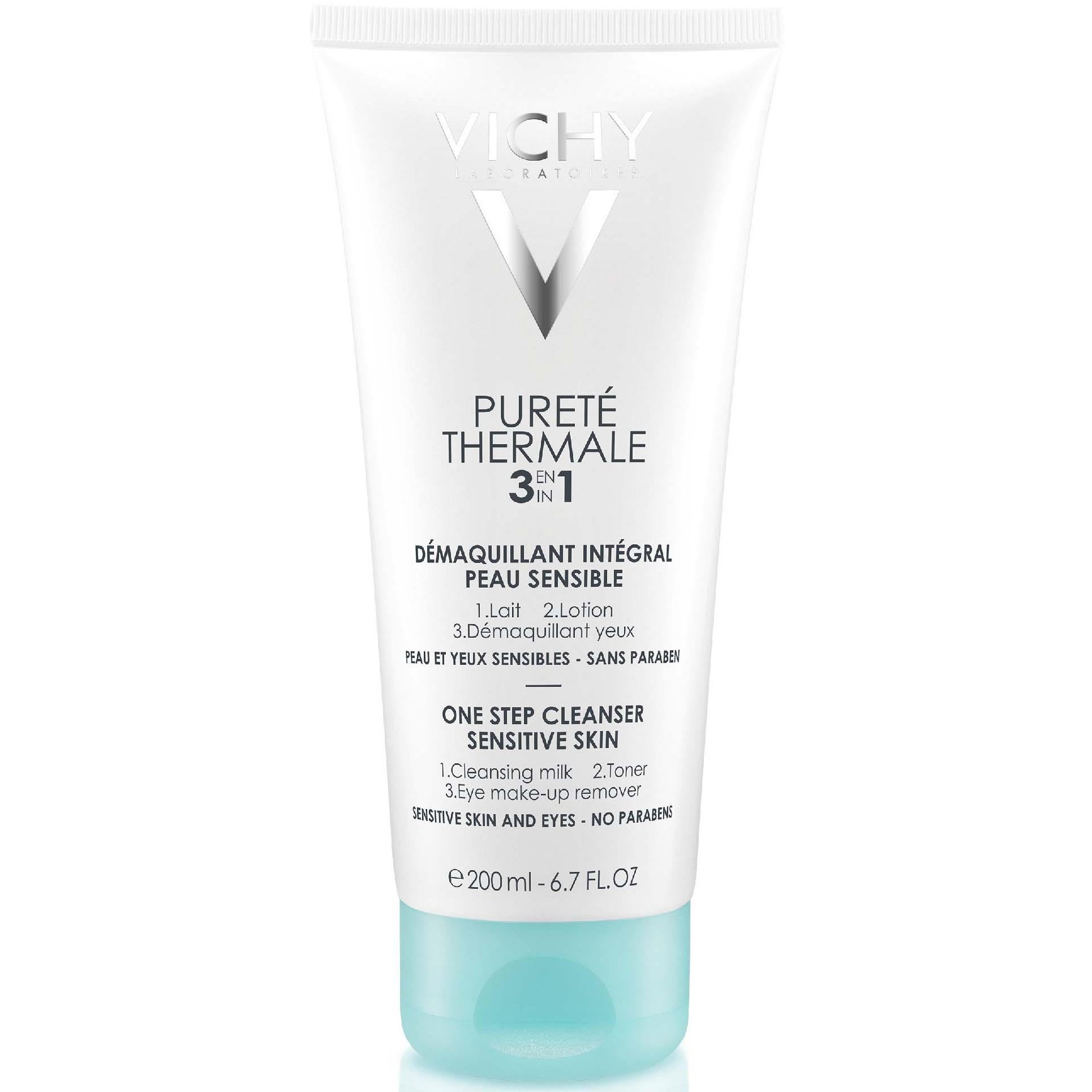 Vichy Purete Thermale Integral Γαλάκτωμα Καθαρισμού, Τονωτική Λοσιόν & Ντεμακιγιάζ Ματιών 3 σε 1 – 200ml