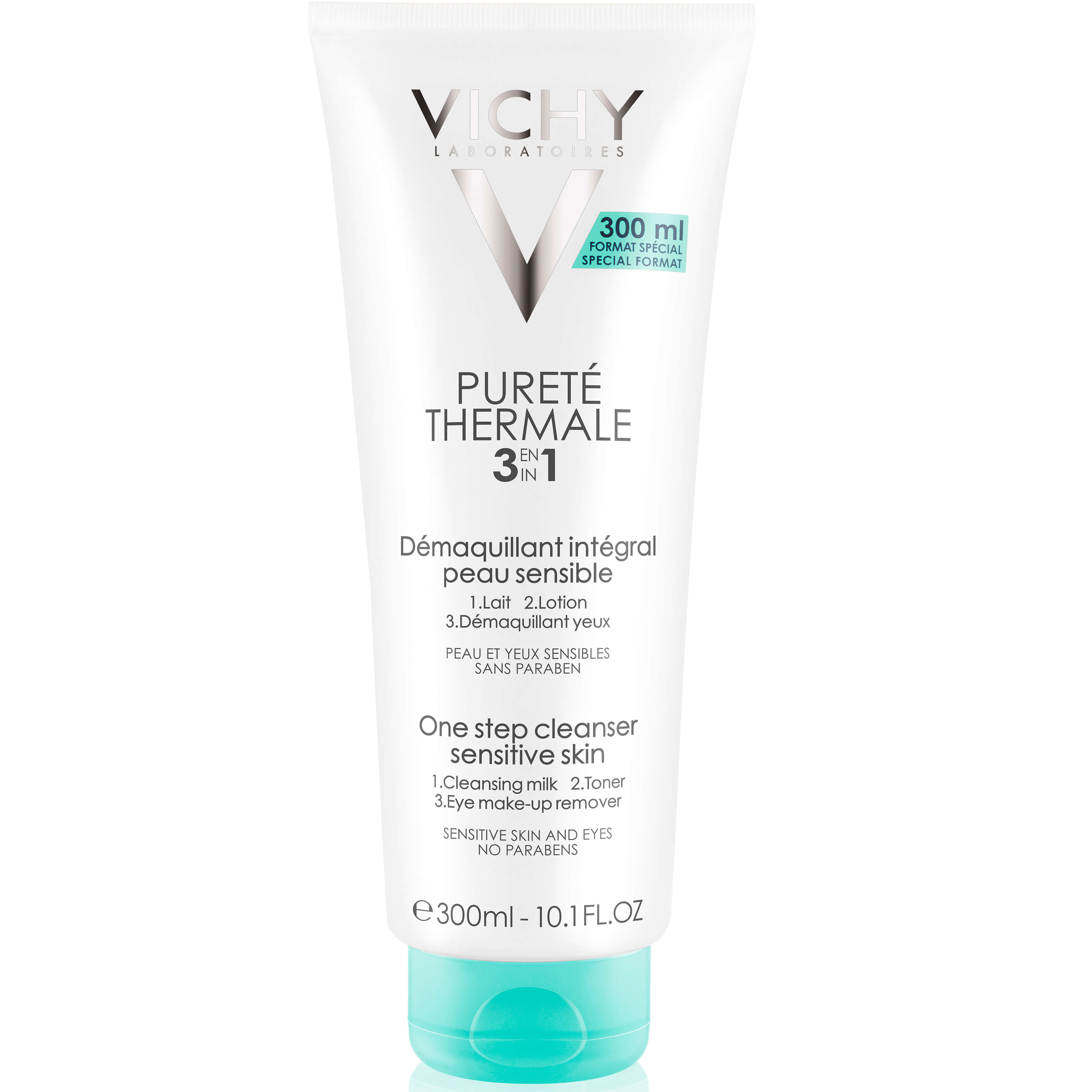 Vichy Purete Thermale Integral Γαλάκτωμα Καθαρισμού, Τονωτική Λοσιόν & Ντεμακιγιάζ Ματιών 3 σε 1 – 300ml