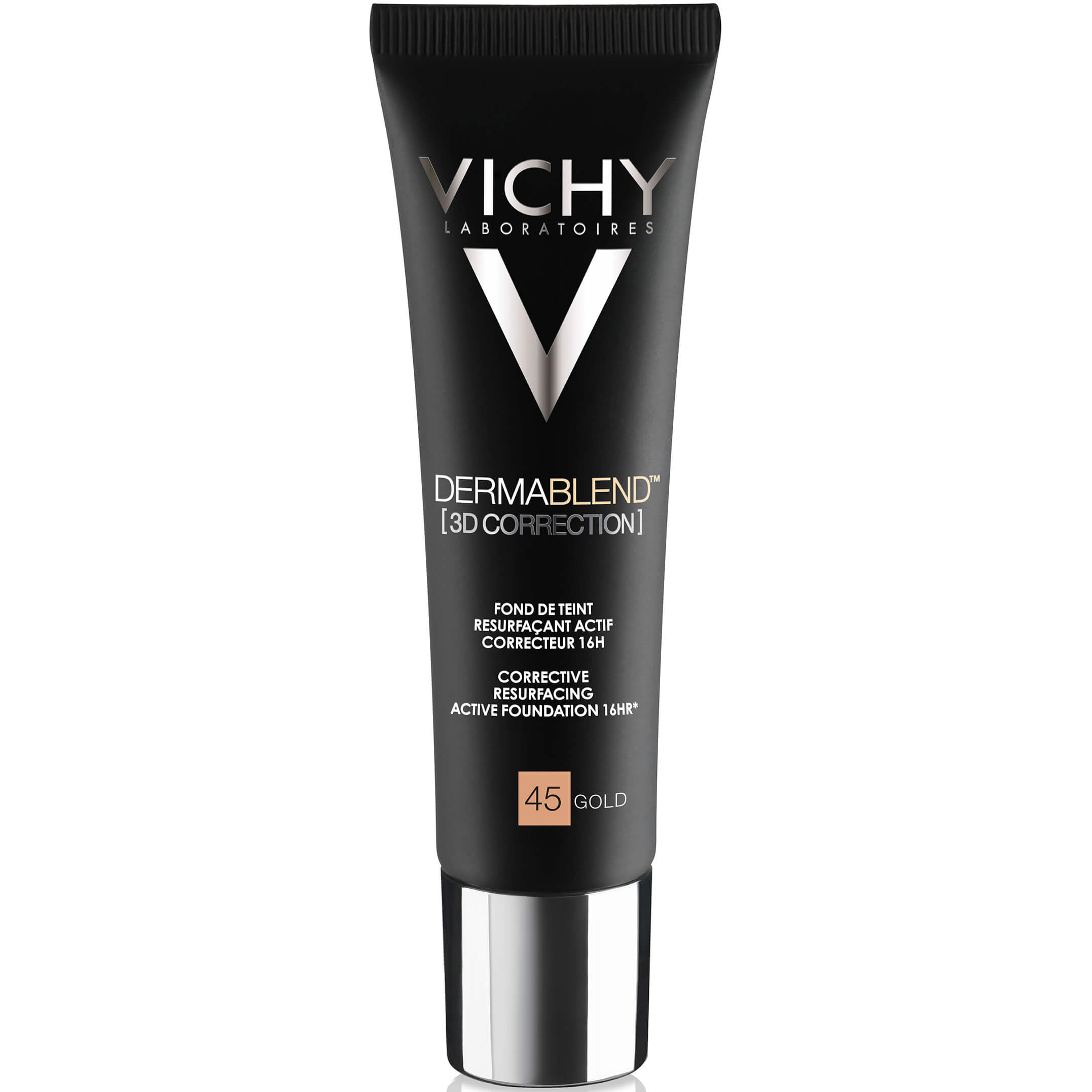 Vichy Dermablend 3D Make Up Ενεργής Διόρθωσης 16 Ωρών Υψηλής Κάλυψης για την Άμεση Διόρθωση του Χρωματικού Τόνου 30ml – 45 Gold