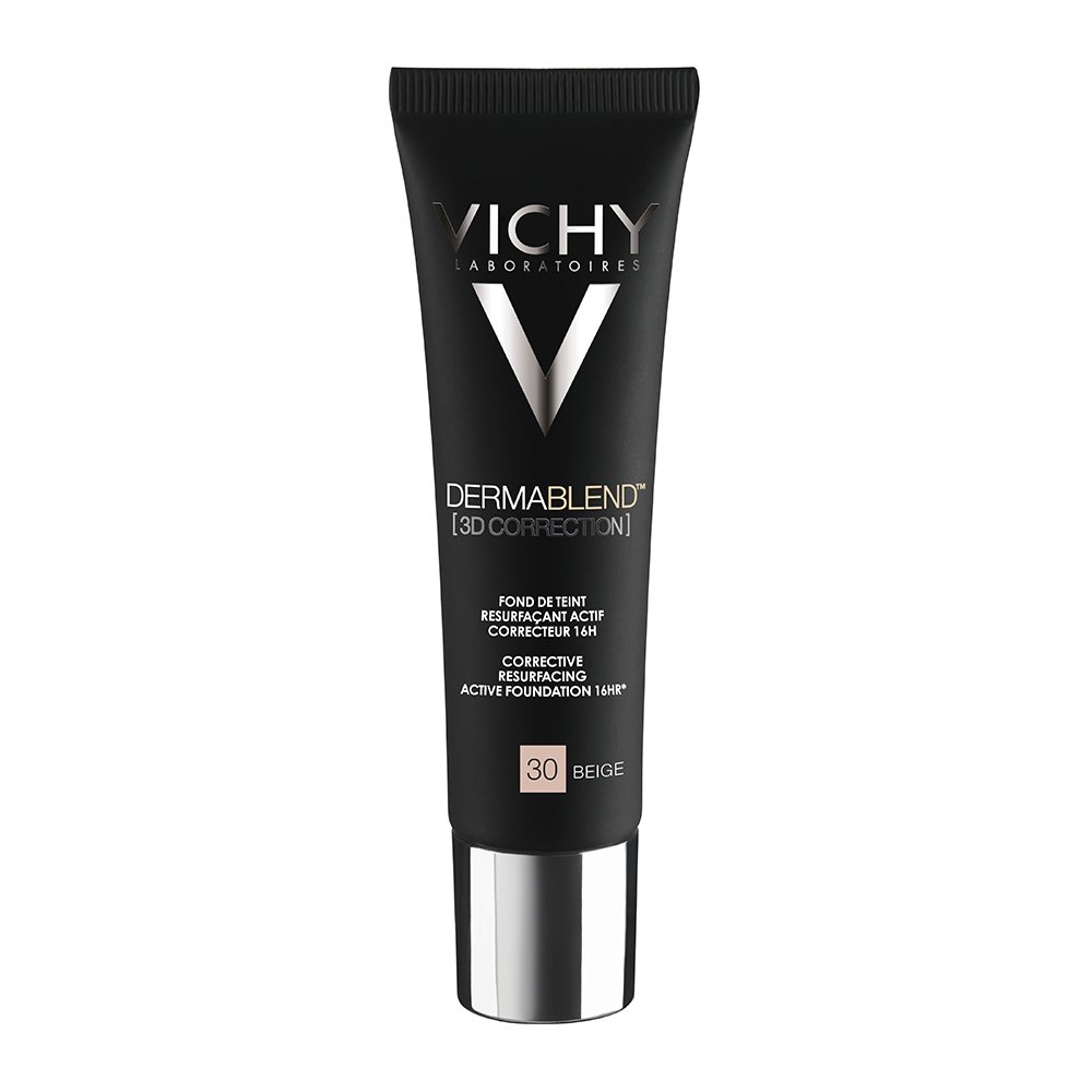 Vichy Dermablend 3D Make Up Ενεργής Διόρθωσης 16 Ωρών Υψηλής Κάλυψης για την Άμεση Διόρθωση του Χρωματικού Τόνου 30ml – 30 Beige