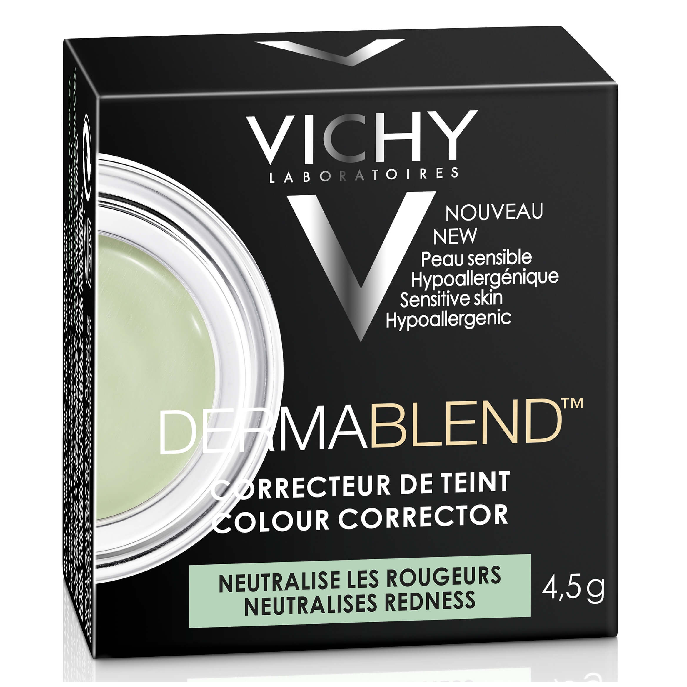 Vichy Dermablend Colour Corrector Εξουδετερώνει τις Ατέλειες στο Χρώμα του Δέρματος και Δημιουργεί μια Ομοιόμορφη Όψη 4,5g – Green