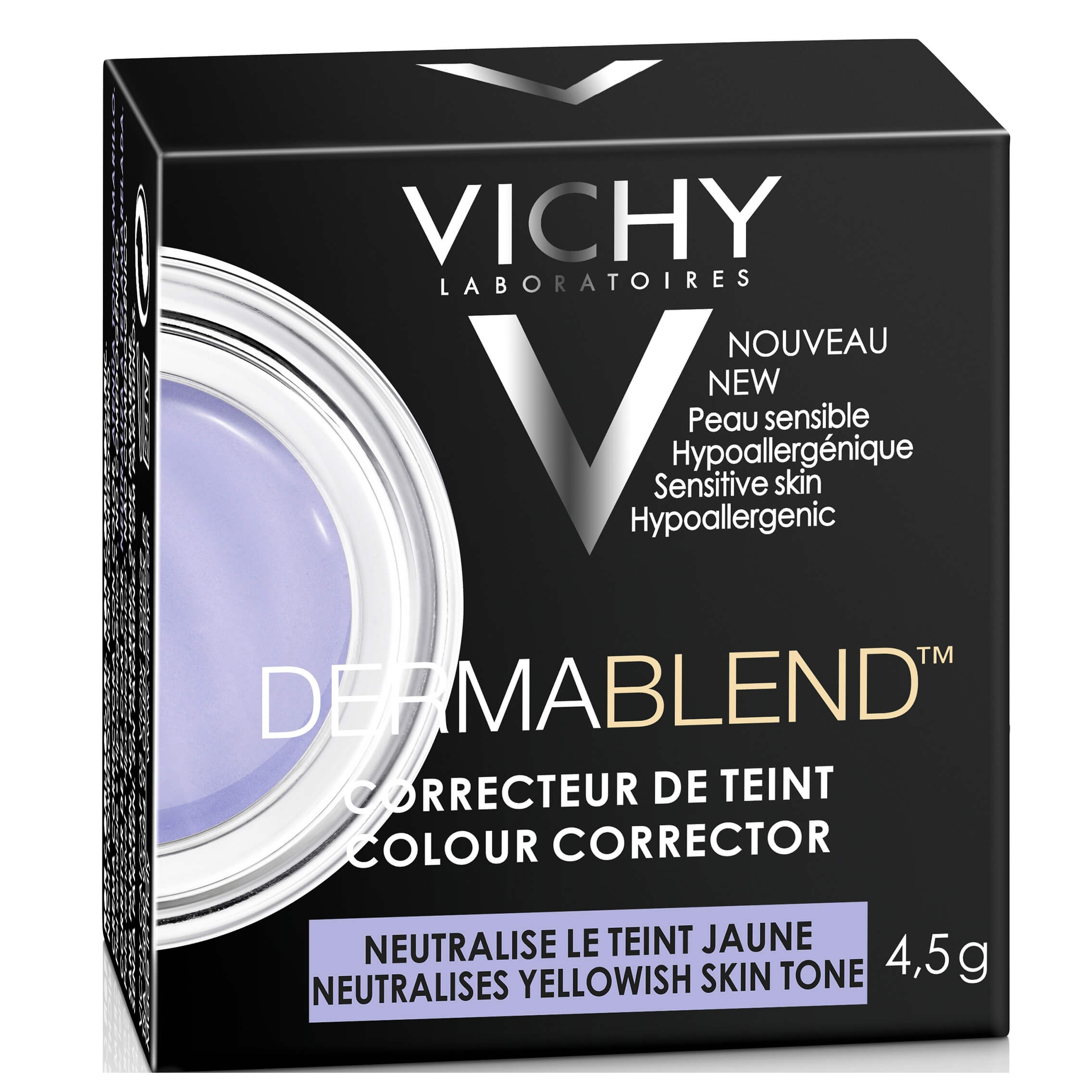 Vichy Dermablend Colour Corrector Εξουδετερώνει τις Ατέλειες στο Χρώμα του Δέρματος και Δημιουργεί μια Ομοιόμορφη Όψη 4,5g – Purple