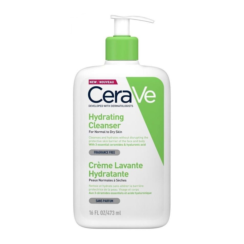 CeraVe Hydrating Cleanser Face & Body Cream for Normal to Dry Skin Ενυδατική Κρέμα Καθαρισμού Προσώπου, Σώματος για Κανονική & Ξηρή Επιδερμίδα 473ml