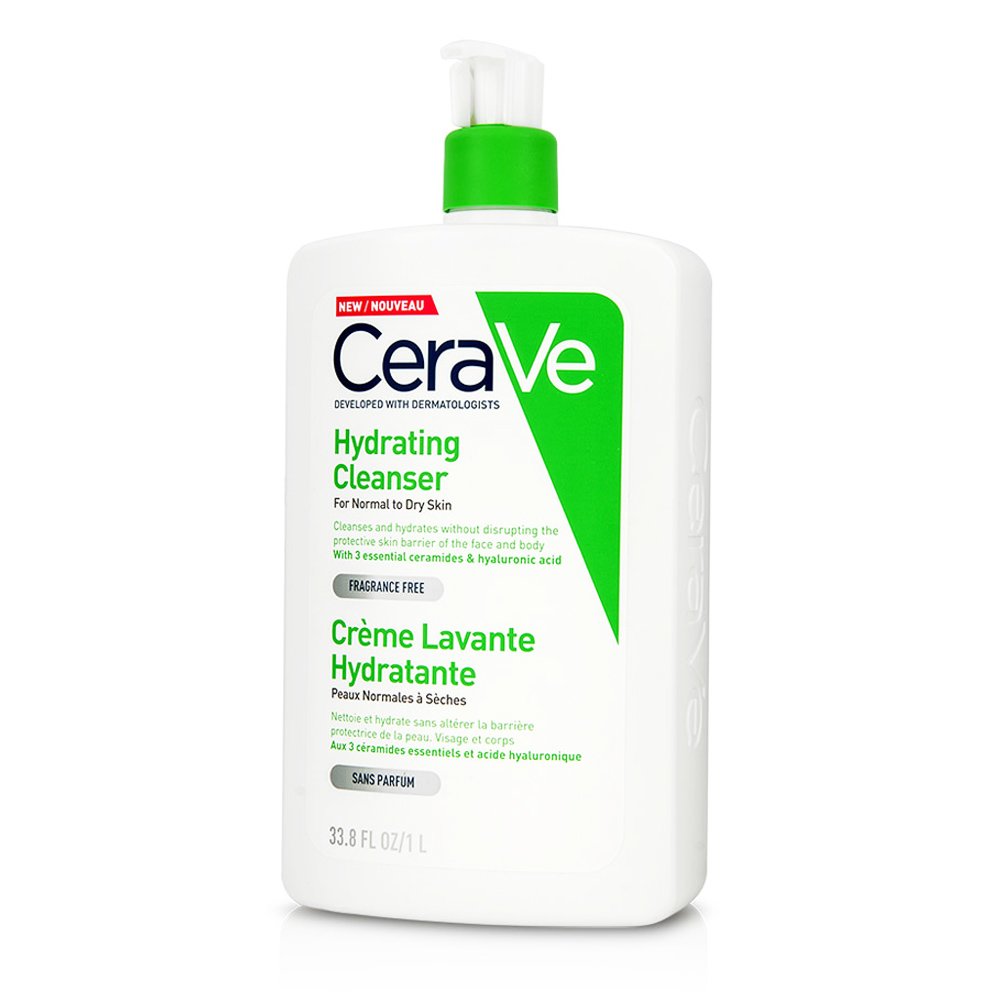 CeraVe Hydrating Cleanser Ενυδατική Κρέμα Καθαρισμού Προσώπου & Σώματος για Κανονική – Ξηρή Επιδερμίδα – 1 L