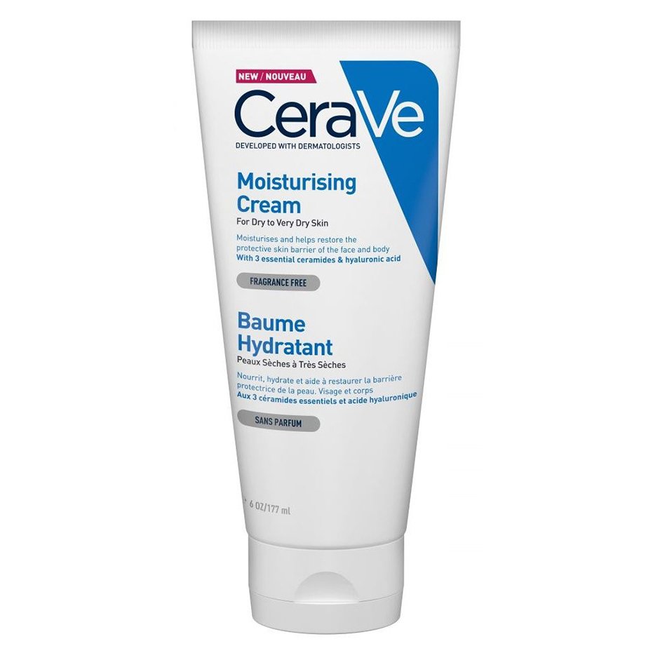 CeraVe Moisturising Face & Body Cream for Dry to Very Dry Skin Ενυδατική Κρέμα Προσώπου, Σώματος για Ξηρή & Πολύ Ξηρή Επιδερμίδα 177ml