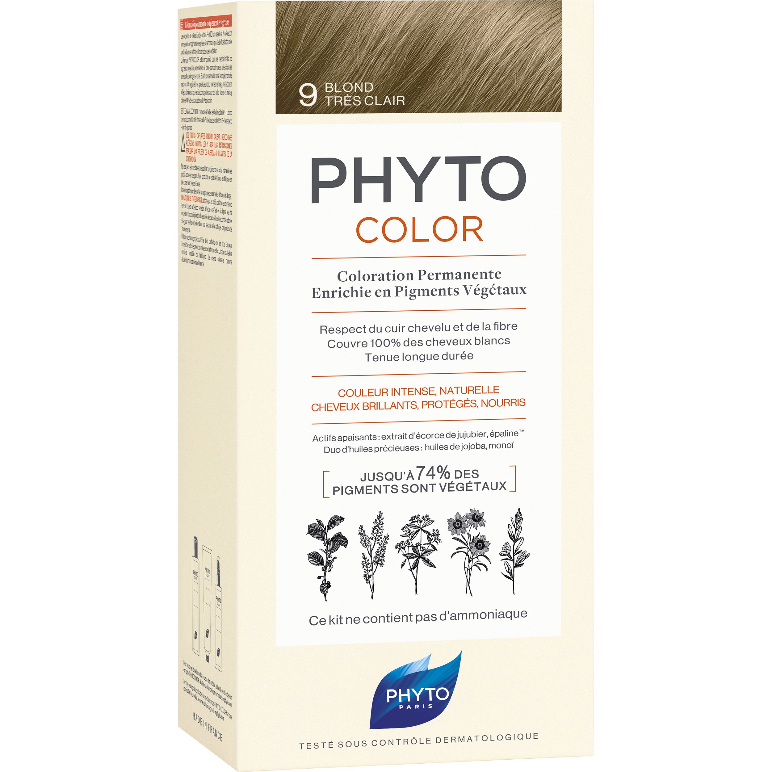 Phyto PhytoColor Coloration Permanente η No1 Μόνιμη Βαφή Μαλλιών Χωρίς Χρωστικές Ουσίες & Αμμωνία – 9 Ξανθό Πολύ Ανοιχτό