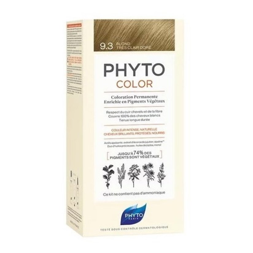Phyto PhytoColor Coloration Permanente η No1 Μόνιμη Βαφή Μαλλιών Χωρίς Χρωστικές Ουσίες & Αμμωνία – 9.3 Ξανθό Πολύ Ανοιχτό Χρυσό