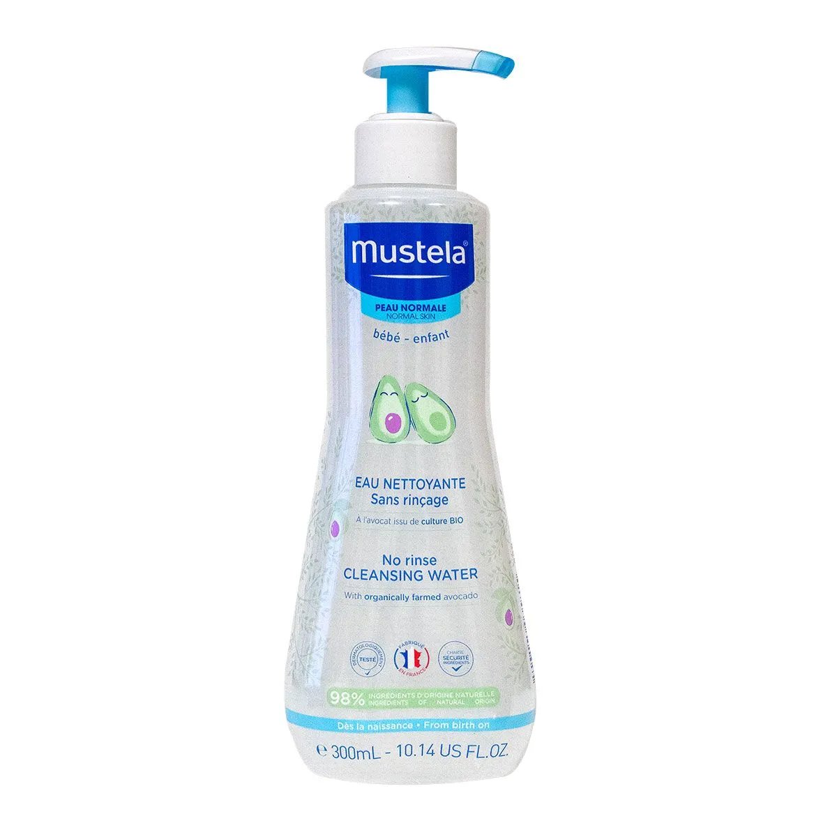 Mustela No-Rinse Cleansing Water Βρεφικό-Παιδικό Καθαριστικό Υγρό Χωρίς Ξέᴨλυμα – 300ml