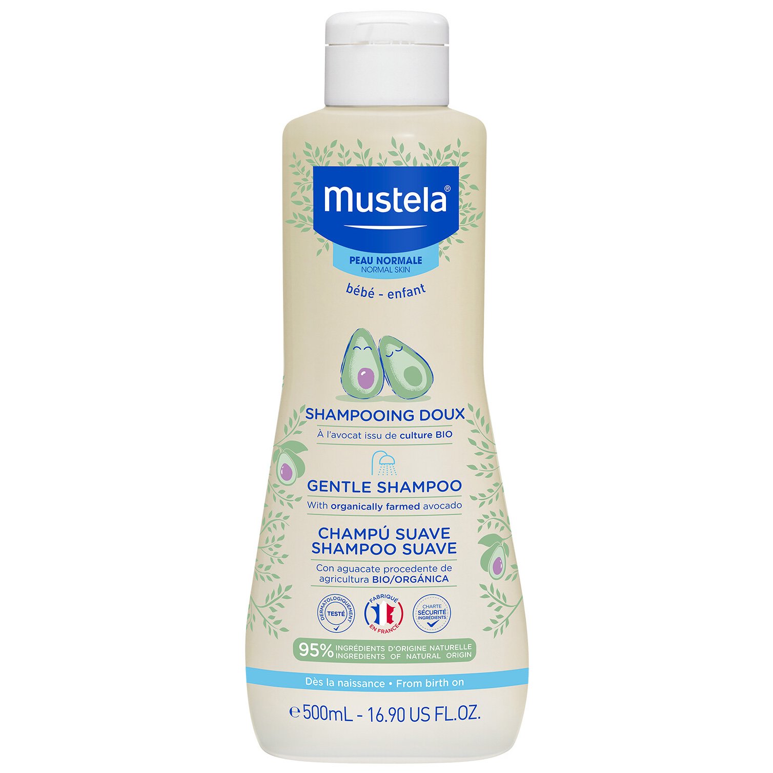 Mustela Mustela Gentle Shampoo 500ml Βρεφικό Σαμᴨουάν Χωρίς Δάκρυα 1 Τεμάχιο