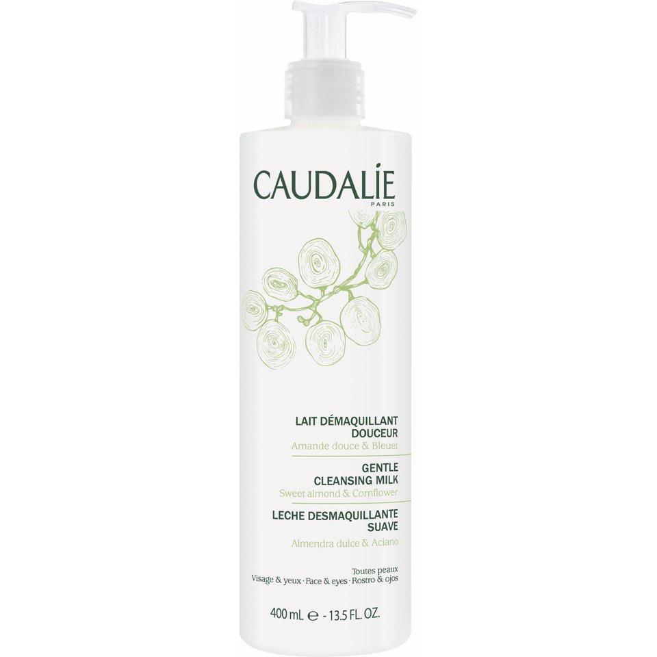Caudalie Gentle Cleansing Milk Απαλό Γαλάκτωμα Ντεμακιγιάζ Προσώπου & Ματιών με Αμύγδαλο & Μύρτιλο – 400ml