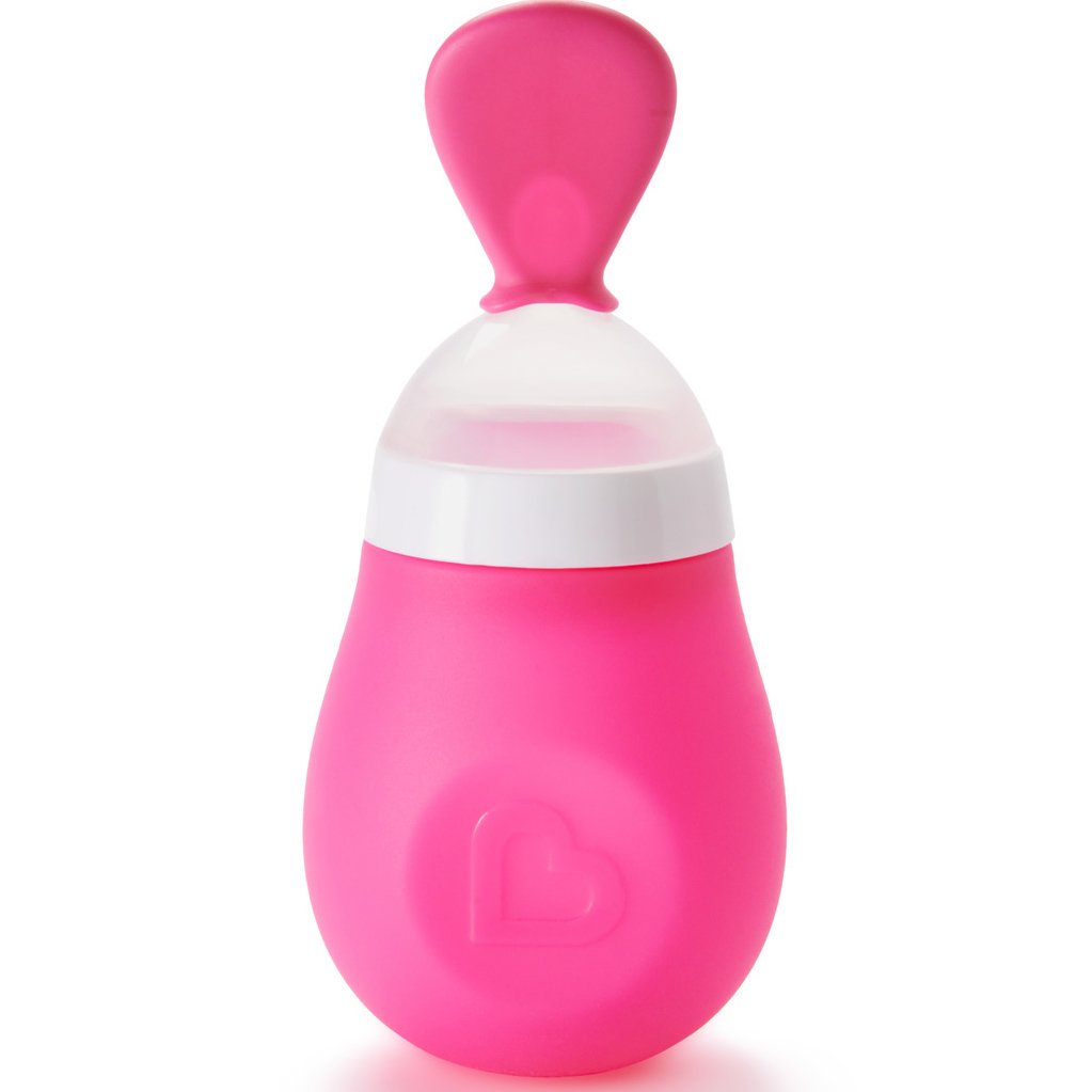 Munchkin Squeeze Spoon Green Κουτάλι Ταίσματος 147ml – ροζ