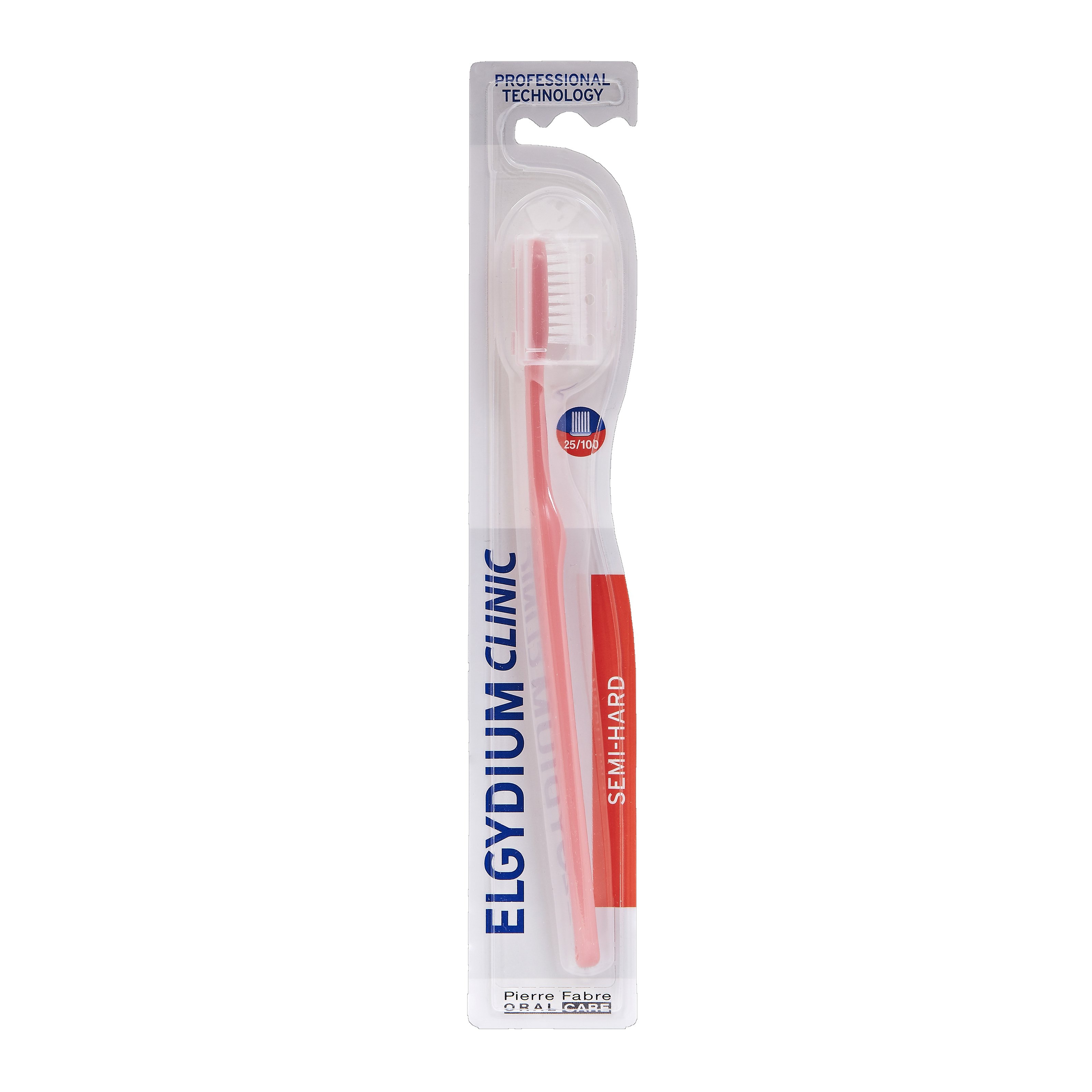 Elgydium Clinic Toothbrush Οδοντόβουρτσα Σχεδιασμένη για Μετεγχειρητική Φροντίδα, Περιοδοντίτιδα & για Ευαίσθητα Ούλα Πορτοκαλί 1 Τεμάχιο – 25/100 Semi – Hard