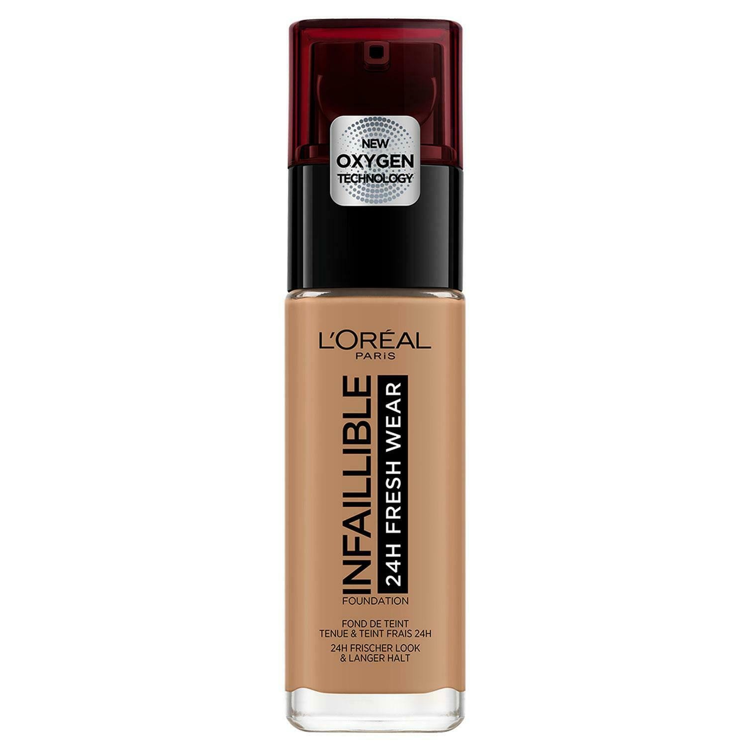 Loreal Paris L'Oreal Paris Infaillible 24H Foundation 30ml Βάση που Εξασφαλίζει Διάρκεια & Ανθεκτικότητα - Caramel Toffee