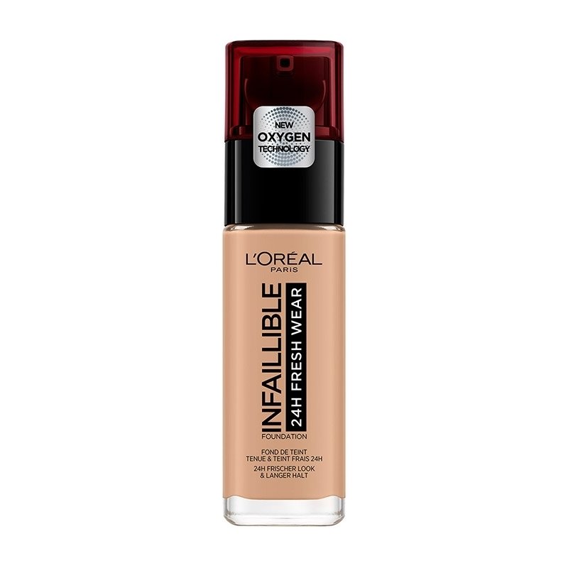 Loreal Paris Infaillible 24H Foundation Βάση που Εξασφαλίζει Διάρκεια και Ανθεκτικότητα 30ml – Radiant Honey