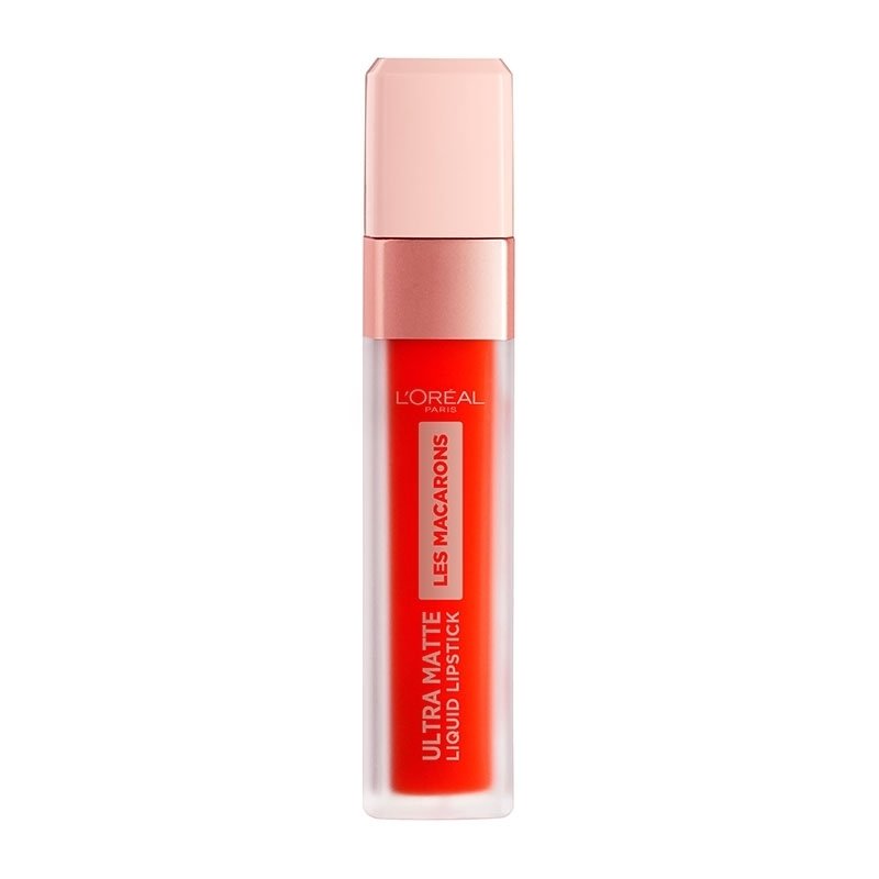 L’oreal Paris Infallible Les Macarons Υγρό Κραγιόν με ματ Αποτέλεσμα που Διαρκεί με Απολαυστικό Άρωμα Μακαρόν 7.6ml – MANGO