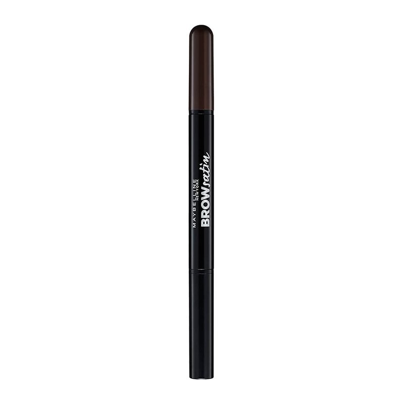 Maybelline Brow Satin Duo Διπλό Μολύβι Φρυδιών για Τέλειο, Φυσικό Σχήμα 8ml – Black Brown