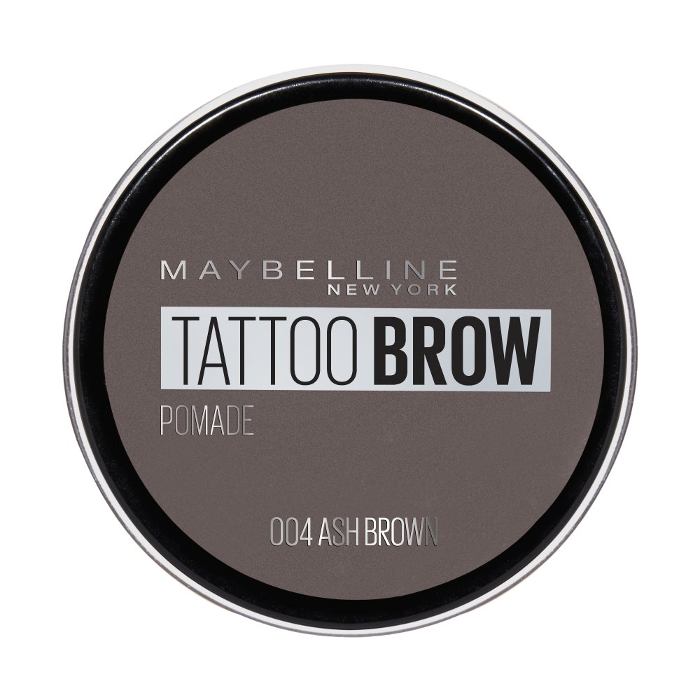 Maybelline Tatoo Brow Pomade Pot το Ιδανικό Προϊόν για Καλοσχηματισμένα Φρύδια με Διάρκεια Μέχρι 24 Ώρες 4ml – Ash Brown